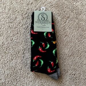 SOCKSMITH Bamboo Chili Pepper Crew Socks Mens